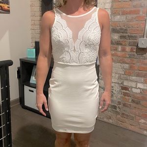 White Lulus mini dress with open back